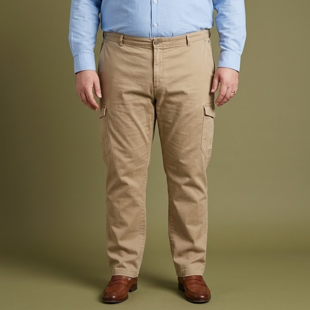 Hilti Vargo Cargo Pants Mens Size 56 EU 40 US Tan Beige Chino‎ Cotton EUC